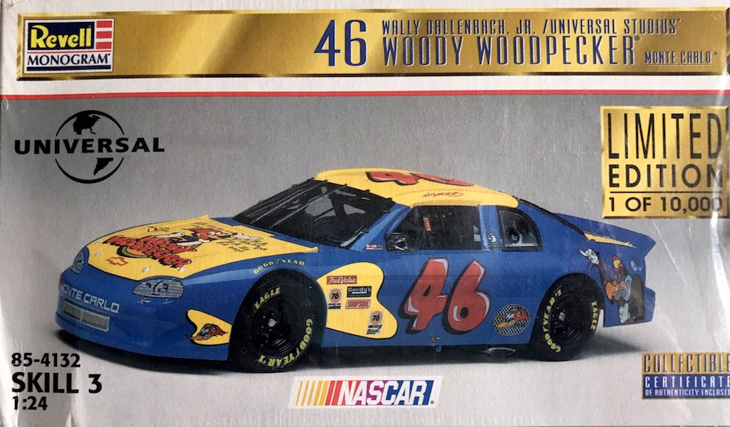 New 1997 Revell 1:24 & 64 NASCAR Wally Dallenbach Woody Woodpecker Monte Carlo